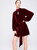 Wanda Velvet Mini Dress - Burgundy - Burgundy