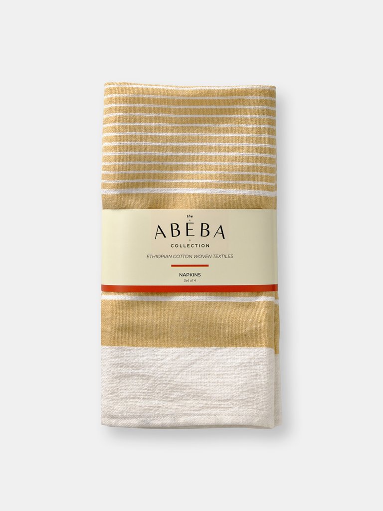 Woven Napkin (Set of Four) - Sand Mixed Stripe