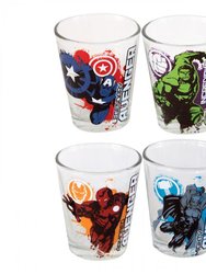 45563 Avengers Four Pack Shot Glass Set