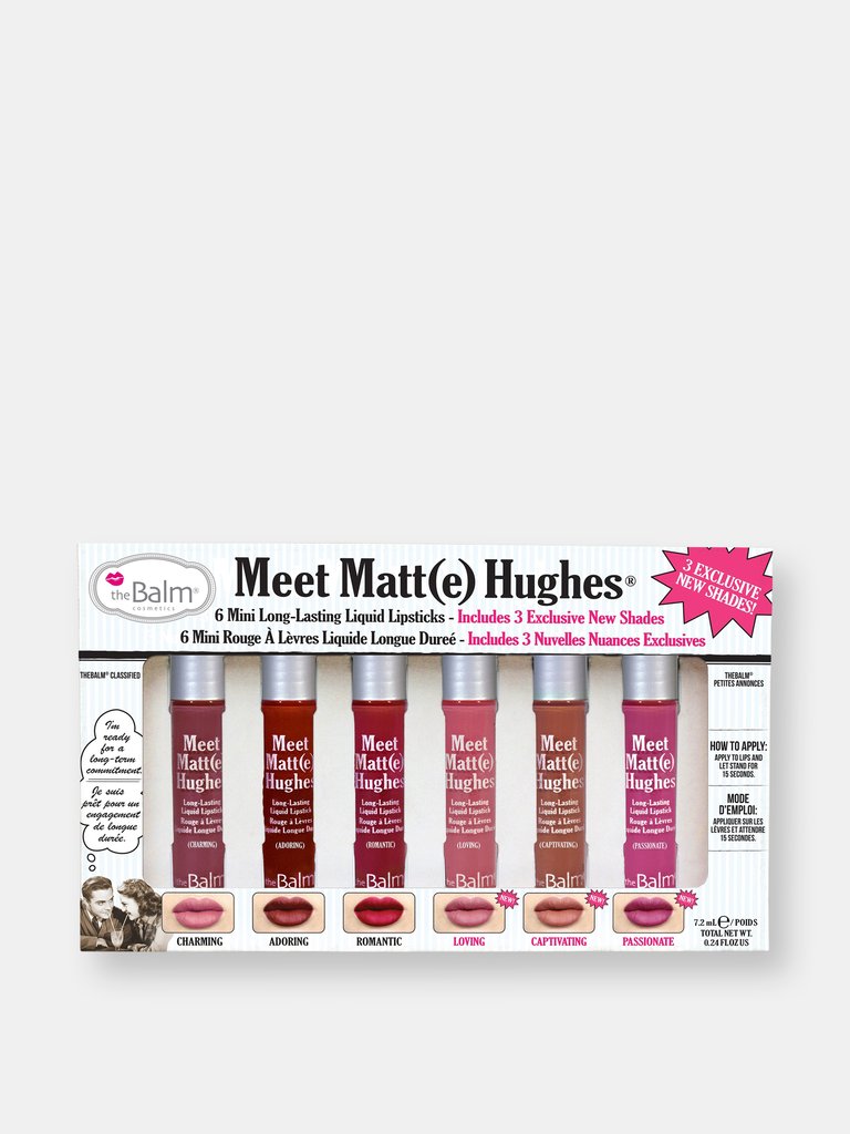 Meet Matte Hughes® Vol. 3 -- Set of 6 Mini Long-Lasting Liquid Lipsticks