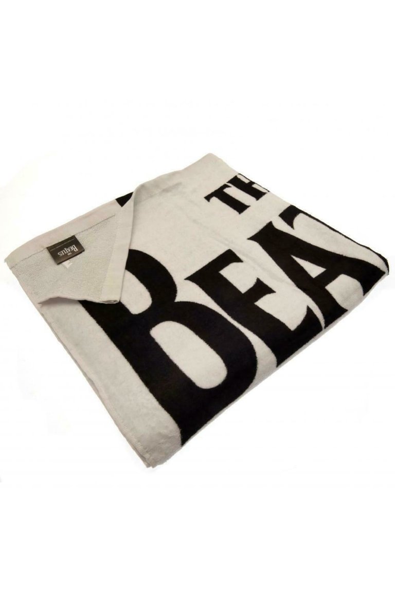 The Beatles Cotton Beach Towel (Black/White) (One Size)