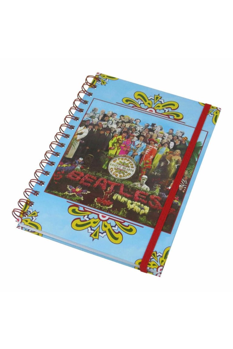 The Beatles Sgt Peppers Lonely Hearts Spiral A5 Wirebound Notebook - Blue/Red/Yellow