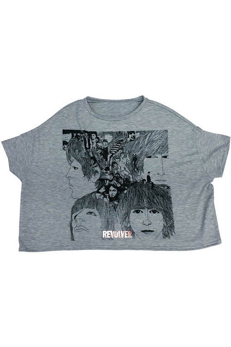 Womens/Ladies Revolver Foil Cotton Crop T-Shirt