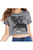 Womens/Ladies Revolver Foil Cotton Crop T-Shirt - Gray