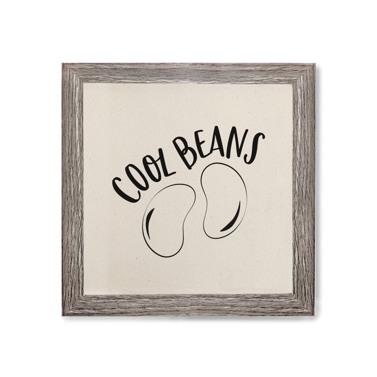 Cool Beans Canvas Kitchen Wall Art - White