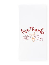 Give Thanks Kitchen Tea Towel - White