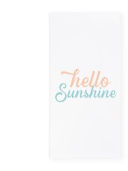 Hello Sunshine Kitchen Tea Towel - White