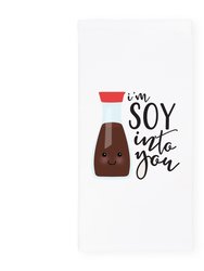 I'm Soy into You Kitchen Tea Towel - White