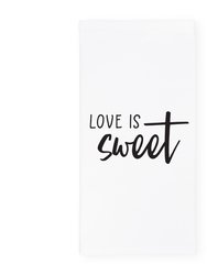 Love is Sweet Kitchen Tea Towel - White