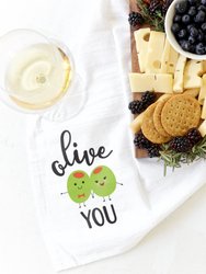 Olive You Kitchen Tea Towel