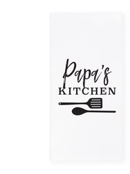 Papa's Kitchen Tea Towel - White