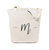 Personalized Handwritten Monogram Cotton Canvas Tote Bag - White