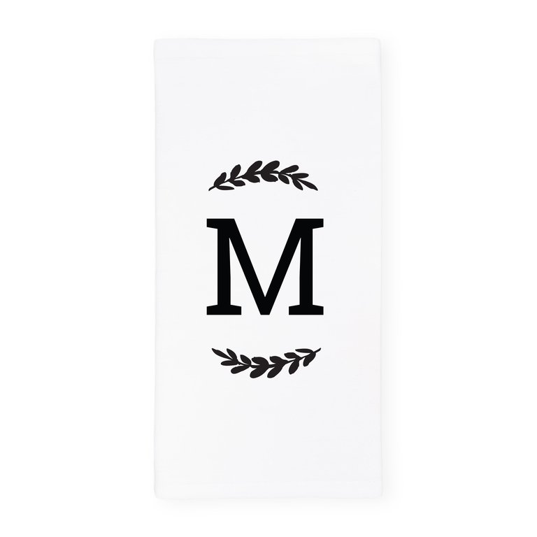 Personalized Monogram Tea Towel - Natural