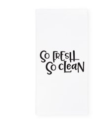 So Fresh So Clean Kitchen Tea Towel - White