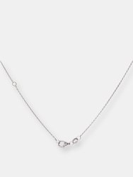 Clear Quartz Horizon Necklace - Silver