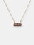 Smoky Quartz Horizon Necklace - Yellow Gold - Smoky Quartz