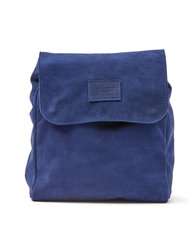 Leather Backpack Blue Upper West Side Collection - Blue
