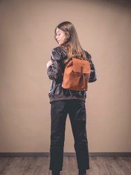 Leather Backpack Brown Mod 261