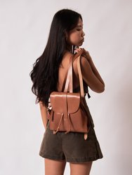 Leather Backpack Brown Tribeca Collection