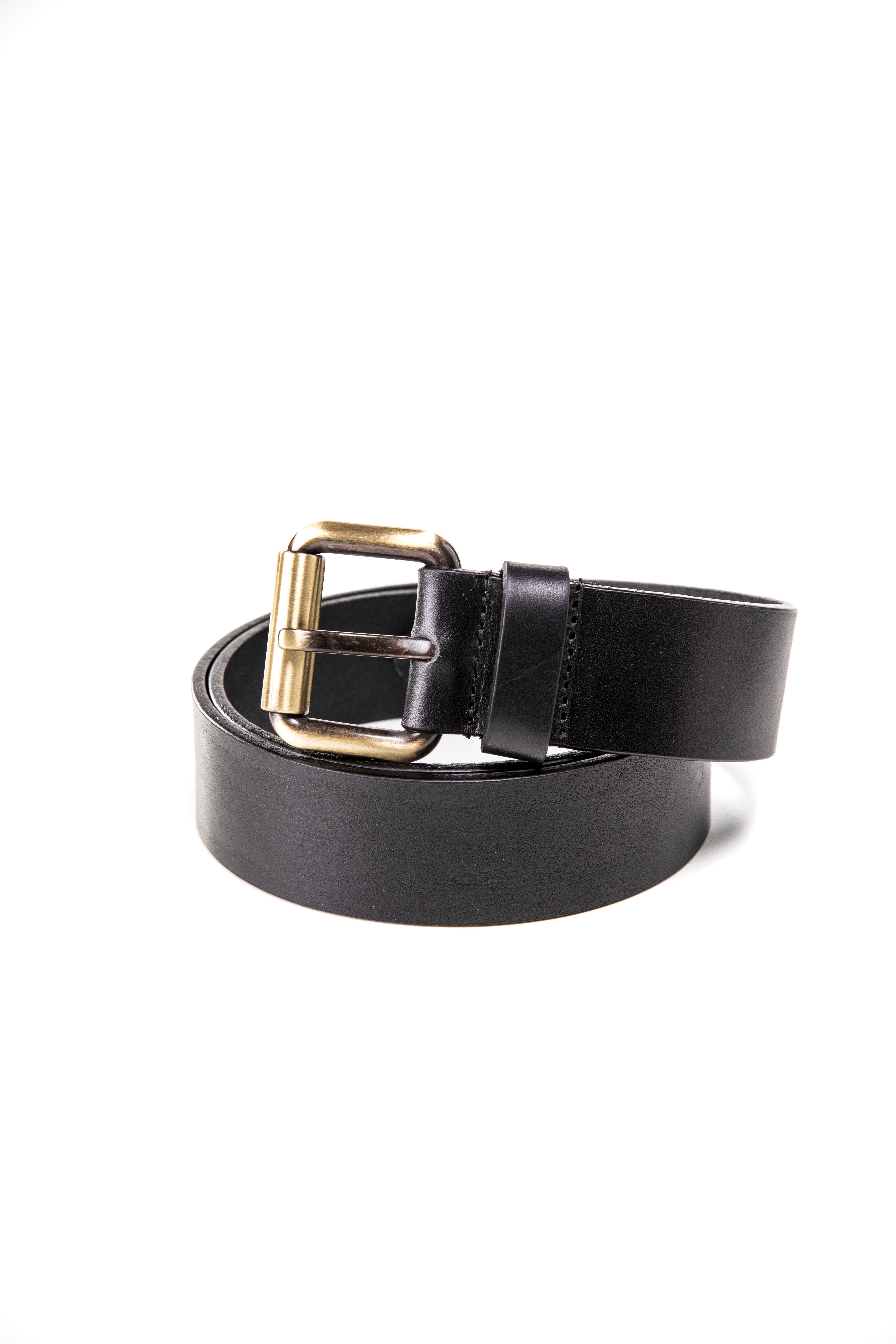 THE DUST COMPANY Black Leather Belt Black Size Large | Verishop