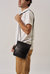 Leather Messenger Black Camden Collection