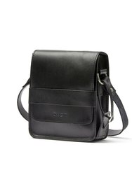 Leather Messenger Black Camden Collection - Black