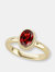 The Garnet Marsha Ring - Yellow Gold