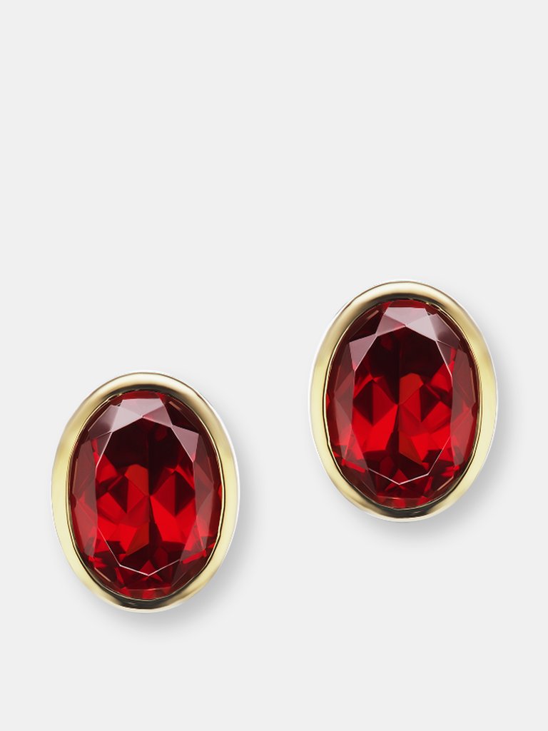 The Garnet Mimi Studs - Garnet