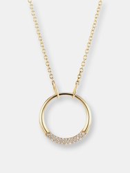 The Gold Petite Diamond Loop Necklace - Yellow Gold