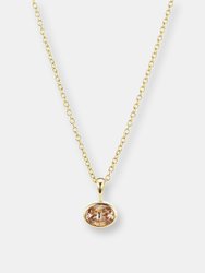 The Morganite Amber Necklace - Yellow Gold