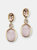 The Morganite Rose Earrings - Yellow Gold