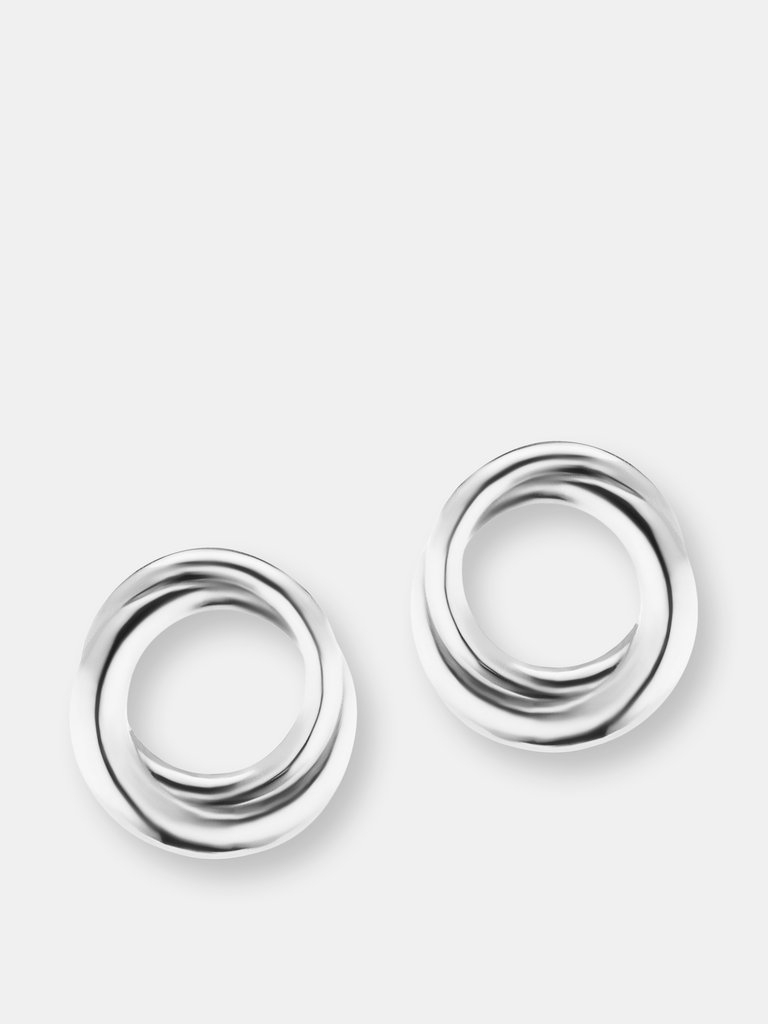 The Silver Encircle Studs - Sterling Silver