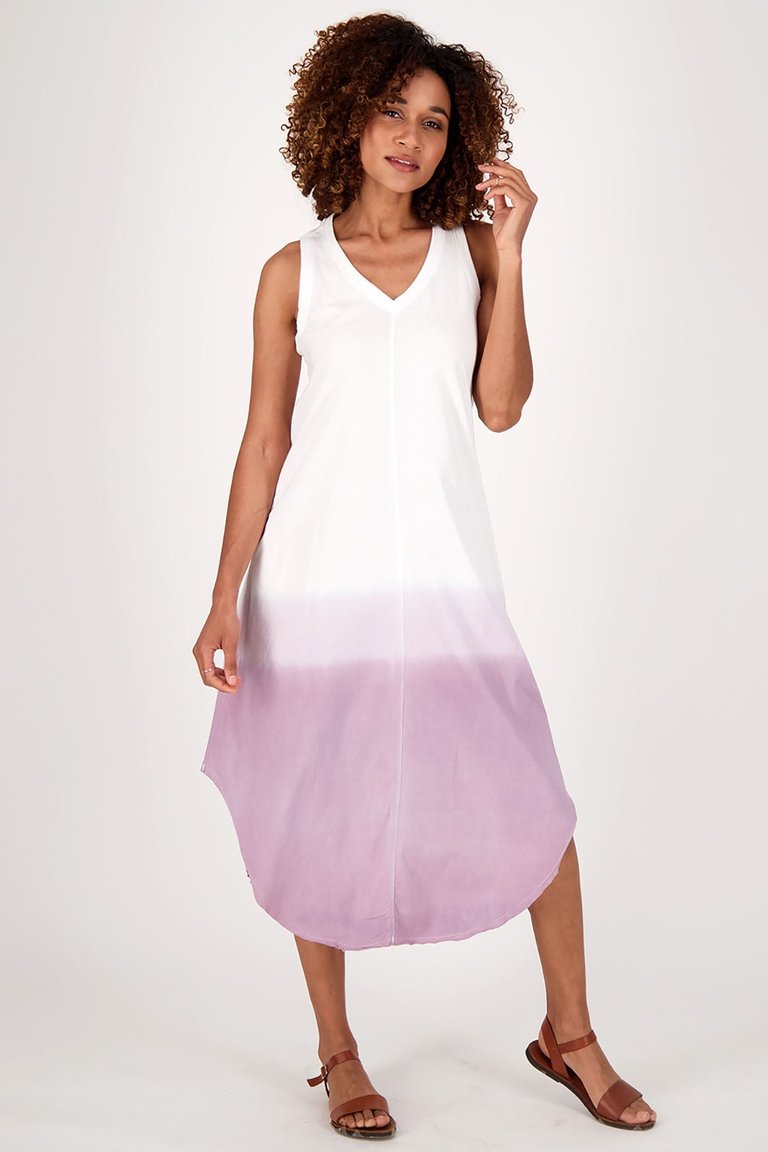 Easy to Love Midi Dress - Dip Dye - Lilac Dip