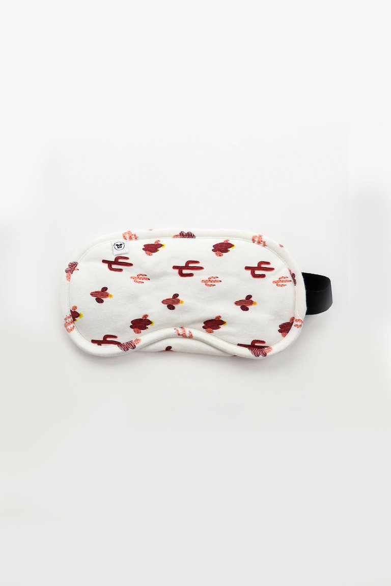 Good Sleep Eye Mask - White-Cactus