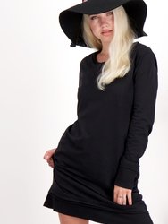 The Everyday Long Sleeve Pocket Dress - Black