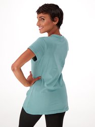 The Slim Fit Short Sleeve Organic Crewneck Tee - Seafoam