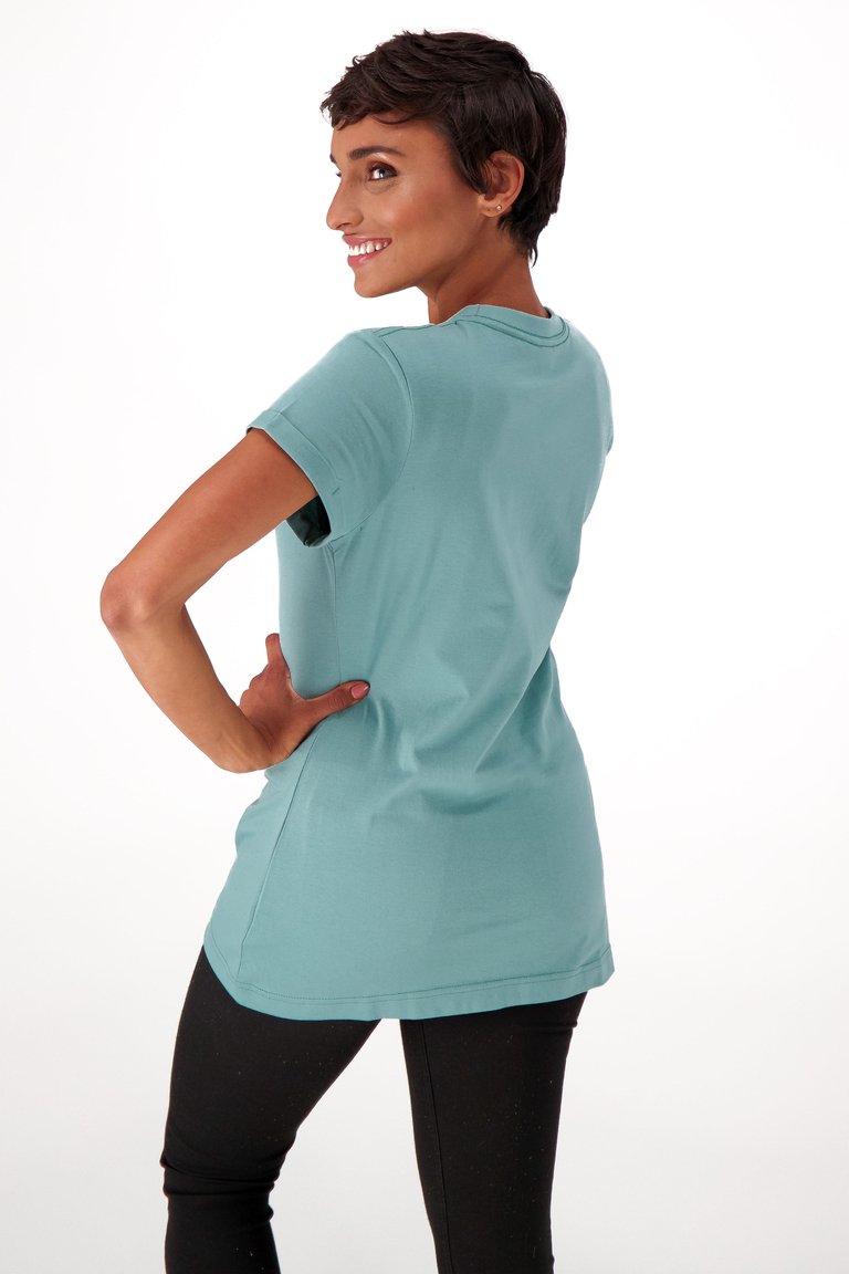 The Slim Fit Short Sleeve Organic Crewneck Tee - Seafoam