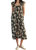 Cascade Dress In Black/cream Hibiscus Floral - Black/cream Hibiscus Floral