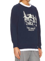 College Sweatshirt With Snowdrift Graphic