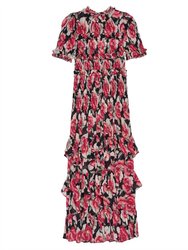 Floral Ballroom Dress - Fuschia Rose