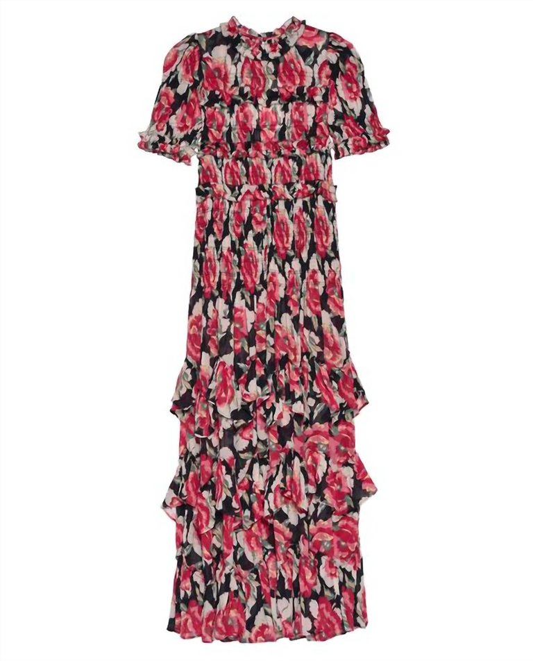 Floral Ballroom Dress - Fuschia Rose