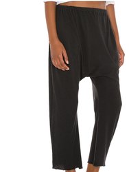 Jersey Crop Pant In Almost Black