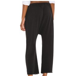 Jersey Crop Pant In Almost Black