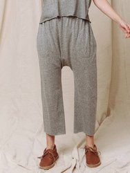 Jersey Crop Pant In Heather Grey - Heather Grey