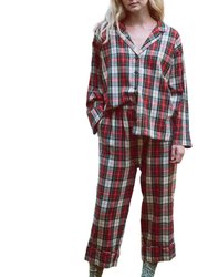 Pajama Shirt And Pant Set In Winter Cabin Plaid - Winter Cabin Plaid