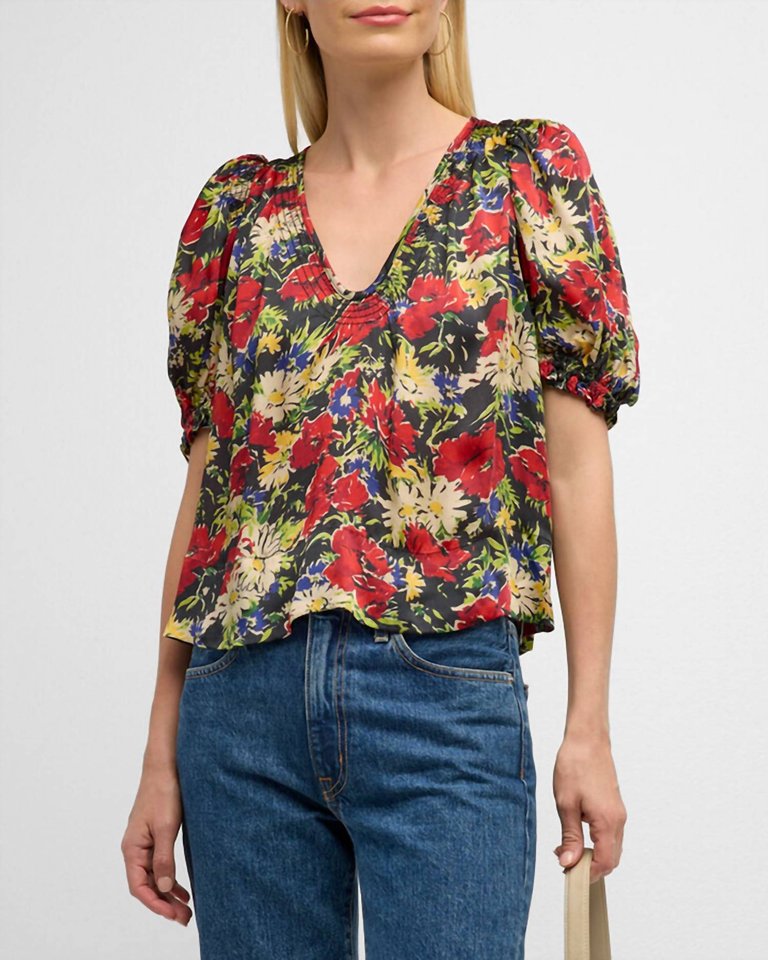 Ponder Top In Hidden Garden Floral