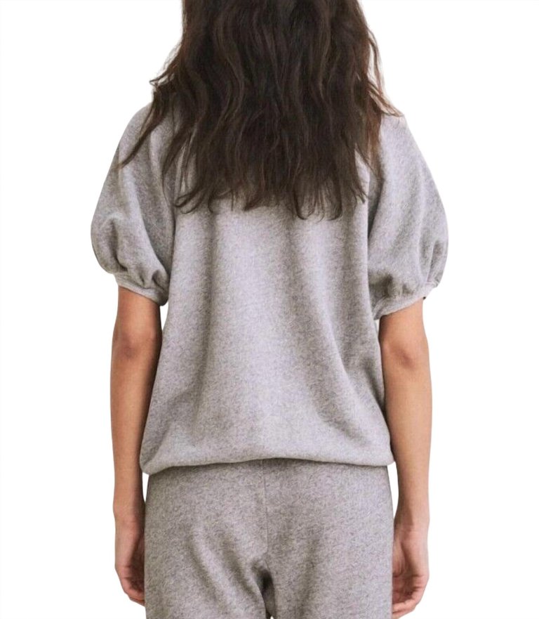 Puff Sleeve Sweatshirt In Grey