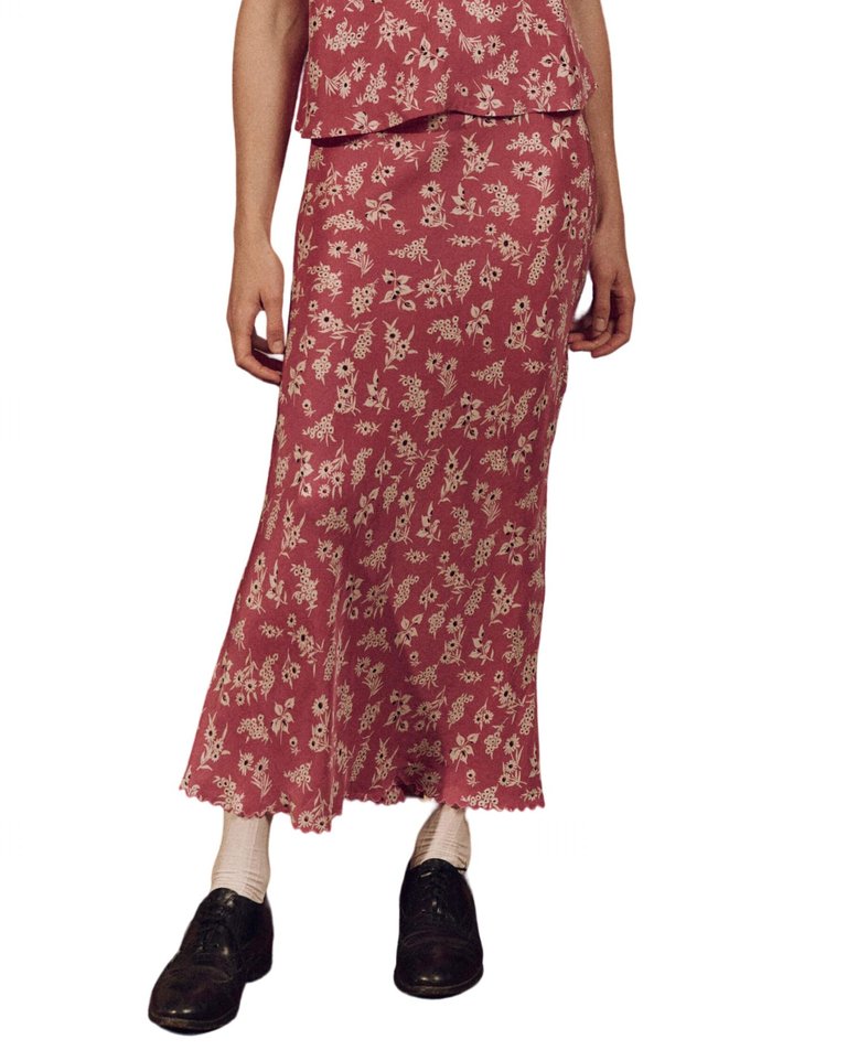 Seabank Skirt In Aubergine Field - Aubergine Field