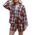 Square Short Pajama Set In Winter Cabin Plaid - Winter Cabin Plaid