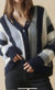 The Fluffly Slouch Cardigan - Navy Stripe